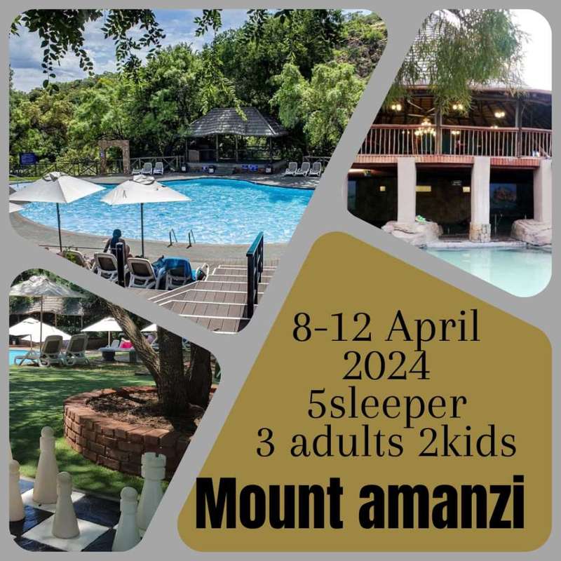Mount Amanzi 8-12 April 2024 (4 nights) 5 sleeper