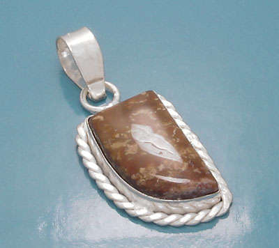 ***925 STERLING SILVER PENDANT***Mysterious Jasper