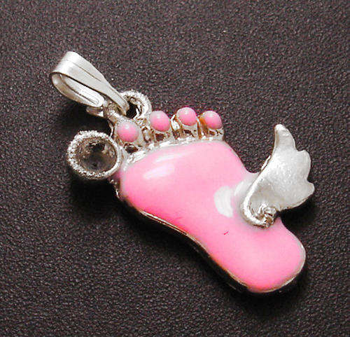 ***Too Cute for Words***PINK BABY FOOT CHARM / PENDANT
