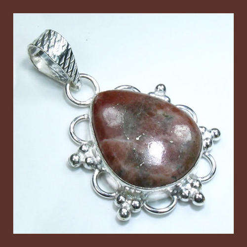 NATURAL PLUM CALCITE - Breathtaking 925 Sterling Silver Pendant