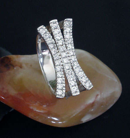 *** 925 Sterling Silver ***Designer Inspired  Engagement  Ring Size 9
