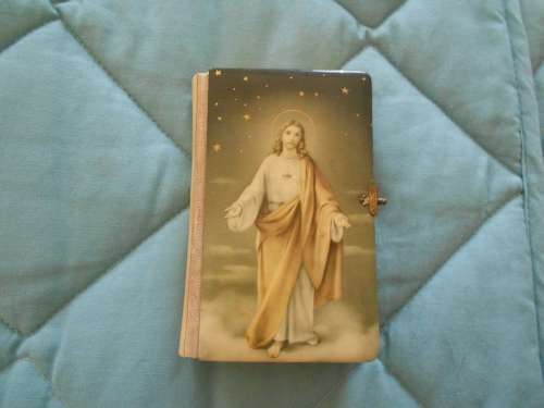 Vintage Prayer Book "The Key of Heaven"(Catholic), Religious, Celluloid Covers, Metal Clasp, VGC