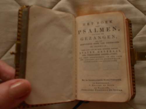 Miniature Vintage Leather-bound HET BOEK, Psalmen en Gezangen, Hervormde Kerk Nederland,VG Condition