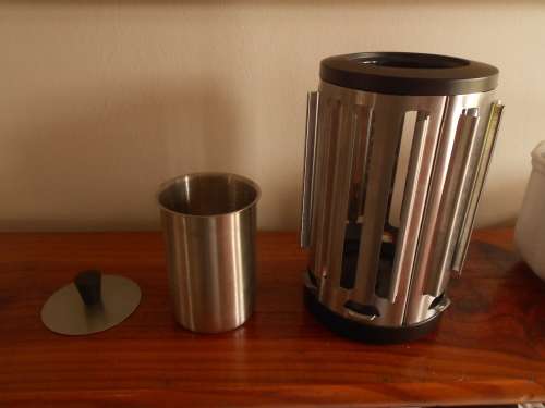 Coffee Pod Dispenser with used pod receptacle, Stainless Steel, Gd Condition