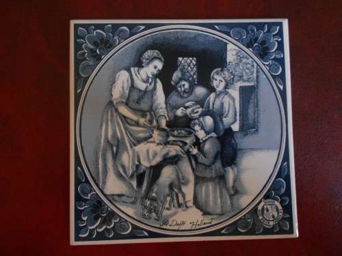 Pair of Beautiful DELFT TILES (Oude Molen Fabriek) in "as new" condition : Price is for the Pair