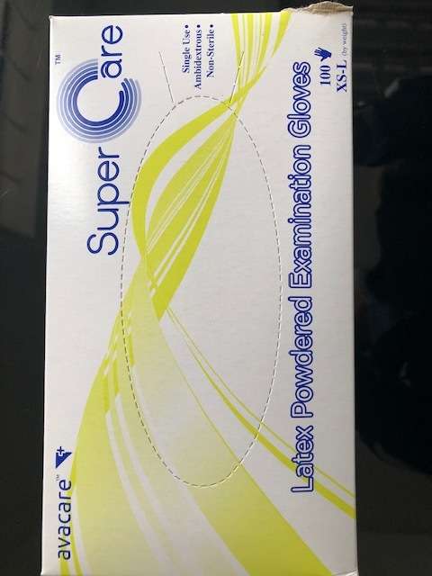 Latex Examination gloves Powdered Large