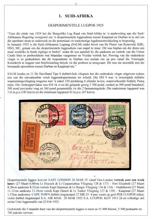 AIR MAIL HISTORY 1925/1932 1st Experimental Airmail & 1st Airmail to London