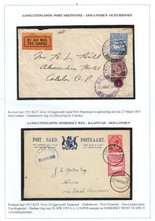 AIR MAIL HISTORY 1925/1932 1st Experimental Airmail & 1st Airmail to London