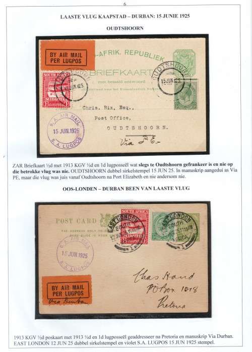AIR MAIL HISTORY 1925/1932 1st Experimental Airmail & 1st Airmail to London
