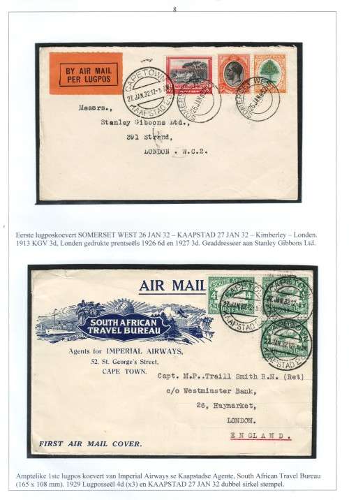AIR MAIL HISTORY 1925/1932 1st Experimental Airmail & 1st Airmail to London