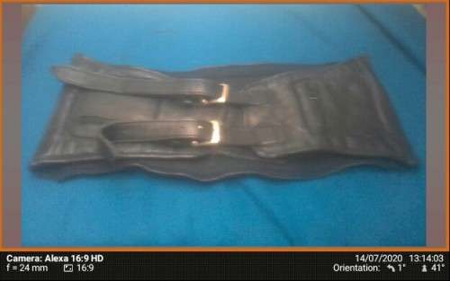 BLACK LEATHER KIDNEY BELT