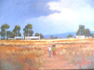 Willie Strydom. 500 x 400 fine SA Original Art, unframed