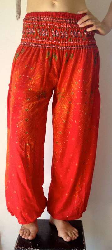 Hip-hop harem pants, Funky Thai Pants, Beach, Aladdin pant, indie, summer Hippy, elastic waist,