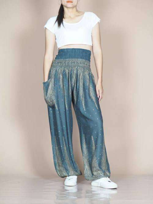 Hip-hop harem pants, Funky Thai Pants, Beach, Aladdin pant, indie, summer Hippy, elastic waist,