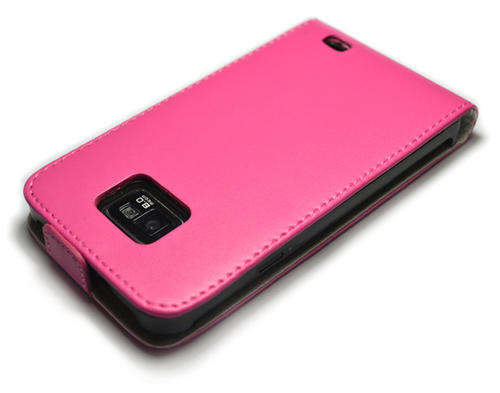 Samsung galaxy s2 I9100 Pink leather flip case