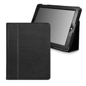 Apple iPAD 2/3/4 black slim leather folio/case stand