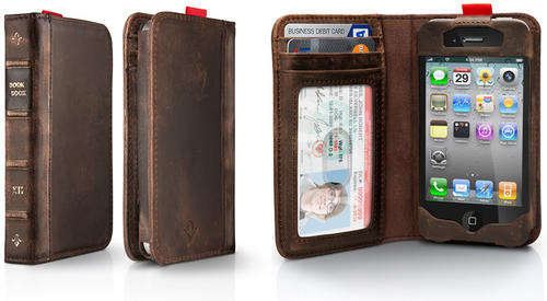 Iphone 4, 4s Twelvesouth Bookbook all in one vintage leather case wallet + FREE SCREEN PROTECTOR