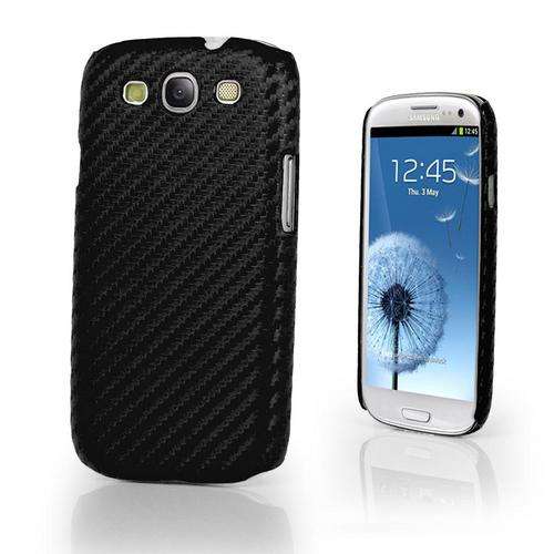 Samsung Galaxy S3 i9300 Black carbon fiber pattern hard back case