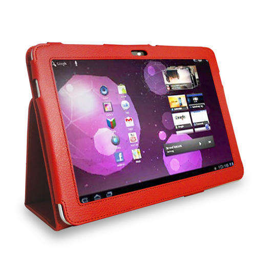 Samsung Galaxy Tab 10.1 P5100 Red leather case + FREE STYLUS