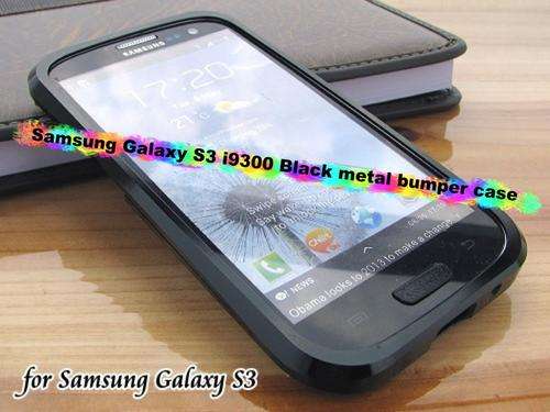 Samsung Galaxy S3 i9300 Black Aluminium metal bumper case + FREE SCREEN PROTECTOR & STYLUS