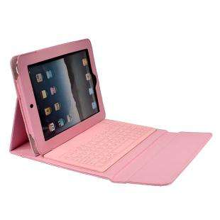 Ipad 2 Pink bluetooth keyboard leather case