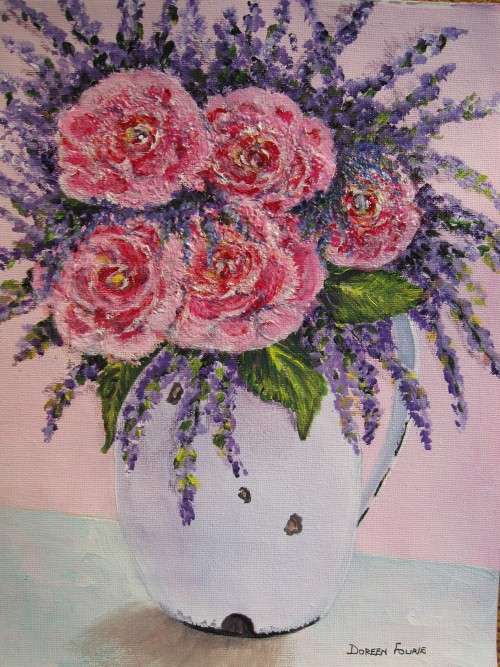 Original A4 acrylic painting on canvas by Doreen Fourie