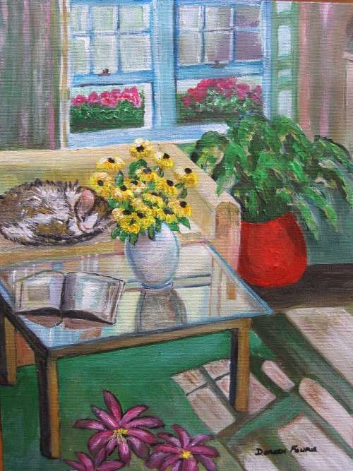 An original A4 acrylic painting by Doreen Fourie