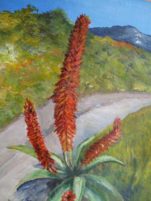 A4 original acrylic painting on canvas sheet by Doreen Fourie