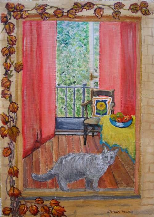 Original 220x300mm acrylic canvas sheet by Doreen Fourie