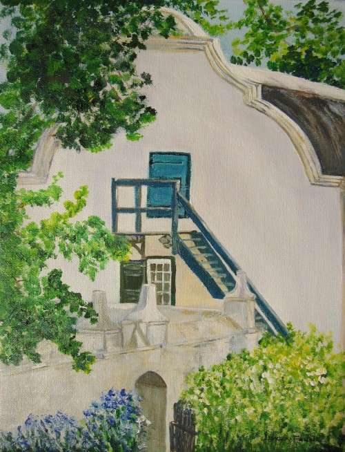 An original 200x300mm acrylic painting on a canvas sheet by Doreen Fourie