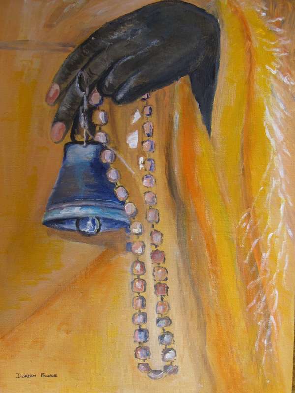 Original (230x300mm) acrylic painting on a canvas sheet by Doreen Fourie