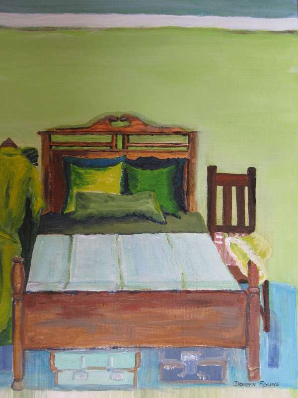 Original (230x300mm) acrylic painting on a canvas sheet by Doreen Fourie