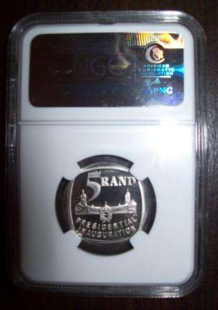 1994 S.Africa R5 Presidential Inauduration PF 69 Cameo - NOT ultra Cameo