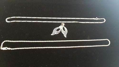 Set of TWo Gorgeous sterling silver Necklaces AND a Stunning pair of sterling earrings