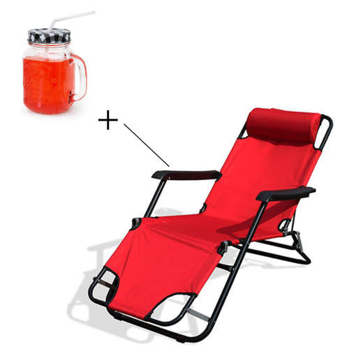 Beach Chair + Mason Jar Black