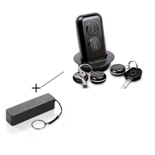 Electronic Key Finder + Free Keyring Powerbank 1200 MAH Black