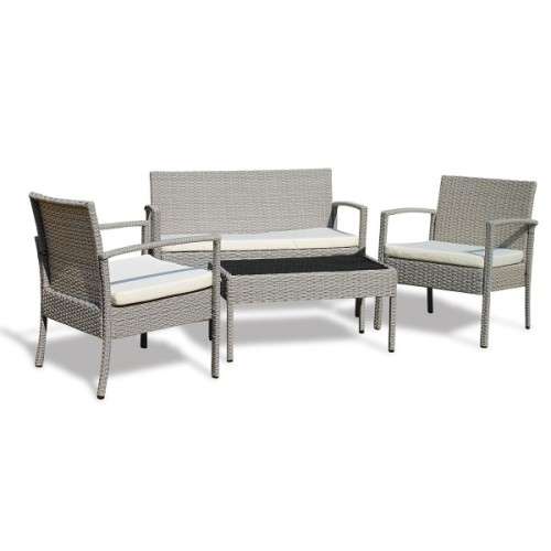 Outdoor Rattan Miami -  4pc Olive / Crea