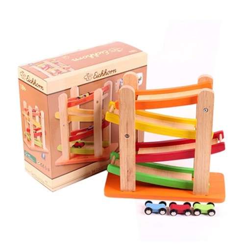 Toy - Wooden Minature Speeding Cars Stra