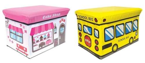 Kids Ottomans: Cake Shop & School Bus