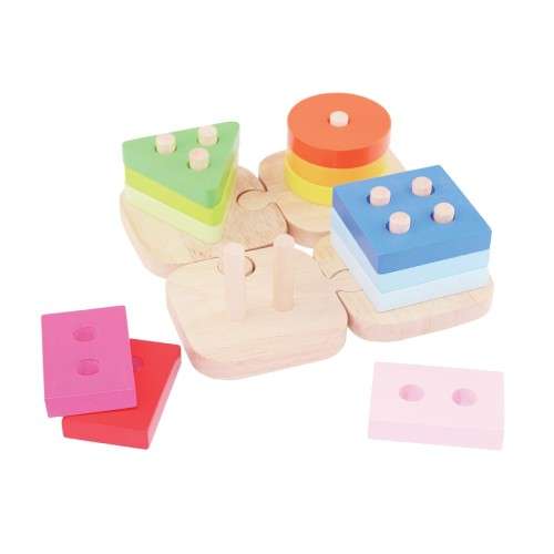 Toy - 4 Shape Wooden Stacker