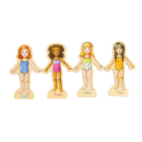 Wooden magnetic dress-ups A - BUY 1 GET 1 FREE