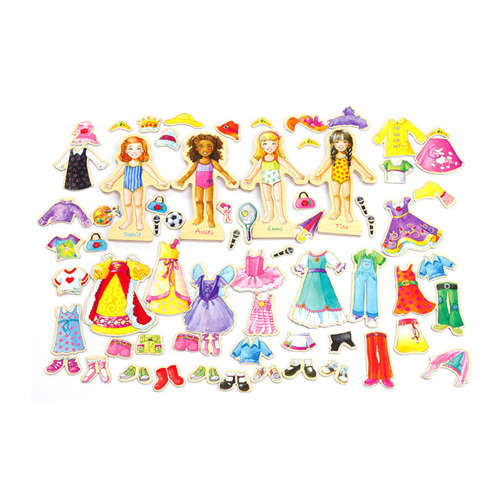 Wooden magnetic dress-ups A - BUY 1 GET 1 FREE