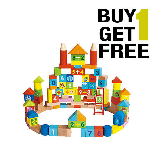 Wooden Blocks - Numbers - 100pc - BUY 1 GET 1 FREE