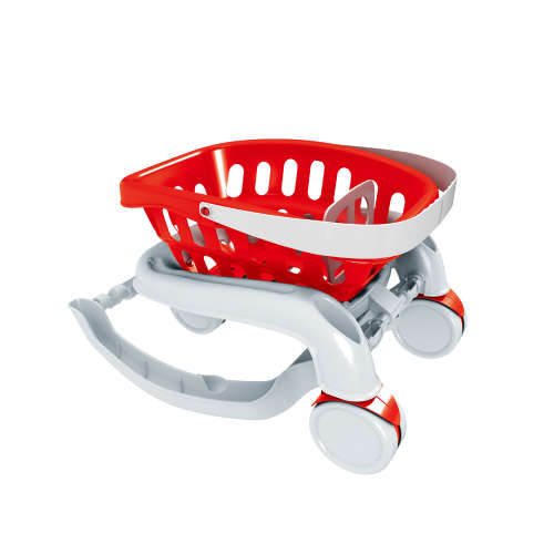2-in-1 Toy Shopping Cart - Red/White