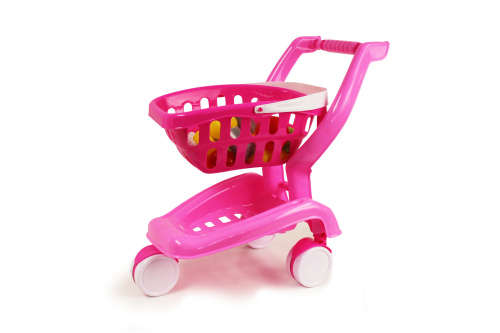 2-in-1 Toy Shopping Cart - Pink/White