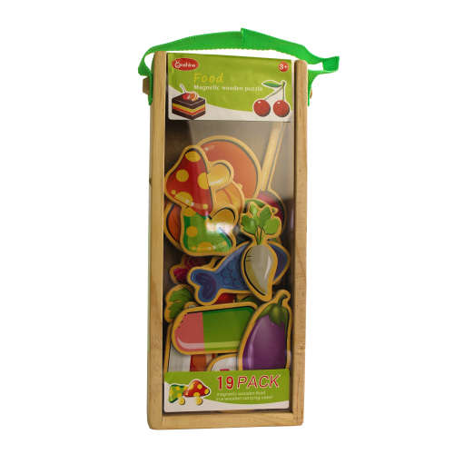 Wooden Magnetic  mini puzzle - Food