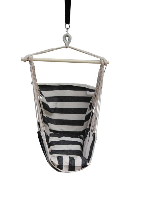 Hammock Chair - Black/White Stripe