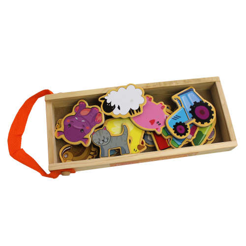 Wooden Magnetic mini puzzle - Farm Anima