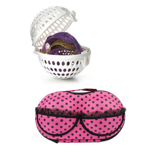 Betty Ball - Bra Laundry Shaper & Bra Organiser - Dark Pink Spot