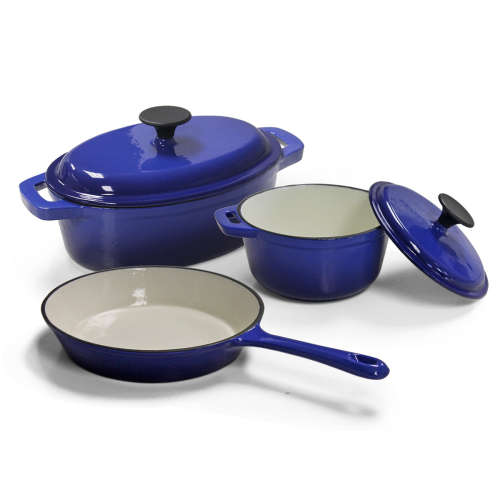 Fine Living Cast Iron Set - Classic 5pc | Holiday Spirit